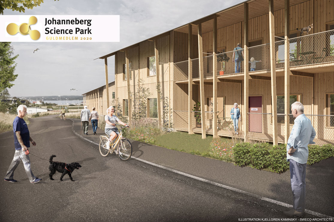 Illustration of Jemmetts first building project on Tjörn